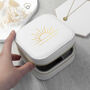 Sunset White Square Travel Jewellery Case, thumbnail 2 of 10