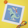 Dinosaur Art Prints: Diplodocus, Triceratops Or T Rex, thumbnail 5 of 9