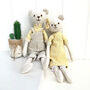 Linen Personalised Teddy Soft Toy, thumbnail 2 of 3