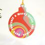 Christmas Tree Decoration, Bright Swirl, Set Of Three, thumbnail 2 of 3