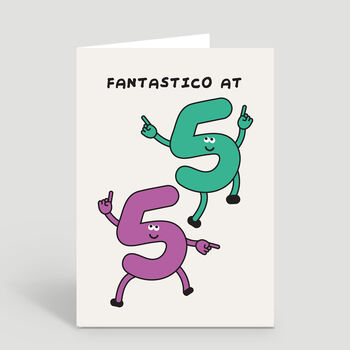 55th Birthday Card Fantastico Happy Age 55 Card, 2 of 3
