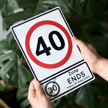 40th Birthday Milestone Metal Road Sign, 5 of 7