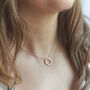 Personalised Rose Gold Circle Necklace Solid Gold, thumbnail 1 of 4