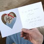 Valentine's Card Hanging Personalised Message Heart, thumbnail 4 of 6