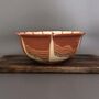 Large Contemporary Stoneware Bowl , Green And Brown, thumbnail 3 of 6