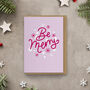 Pack Of Eight Candy Cane Typographic Christmas Cards, thumbnail 4 of 5