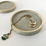 Round Concrete And Gold Trinket Dish, thumbnail 1 of 5