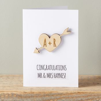 Personalised Couples Cupid Heart Card, 4 of 7