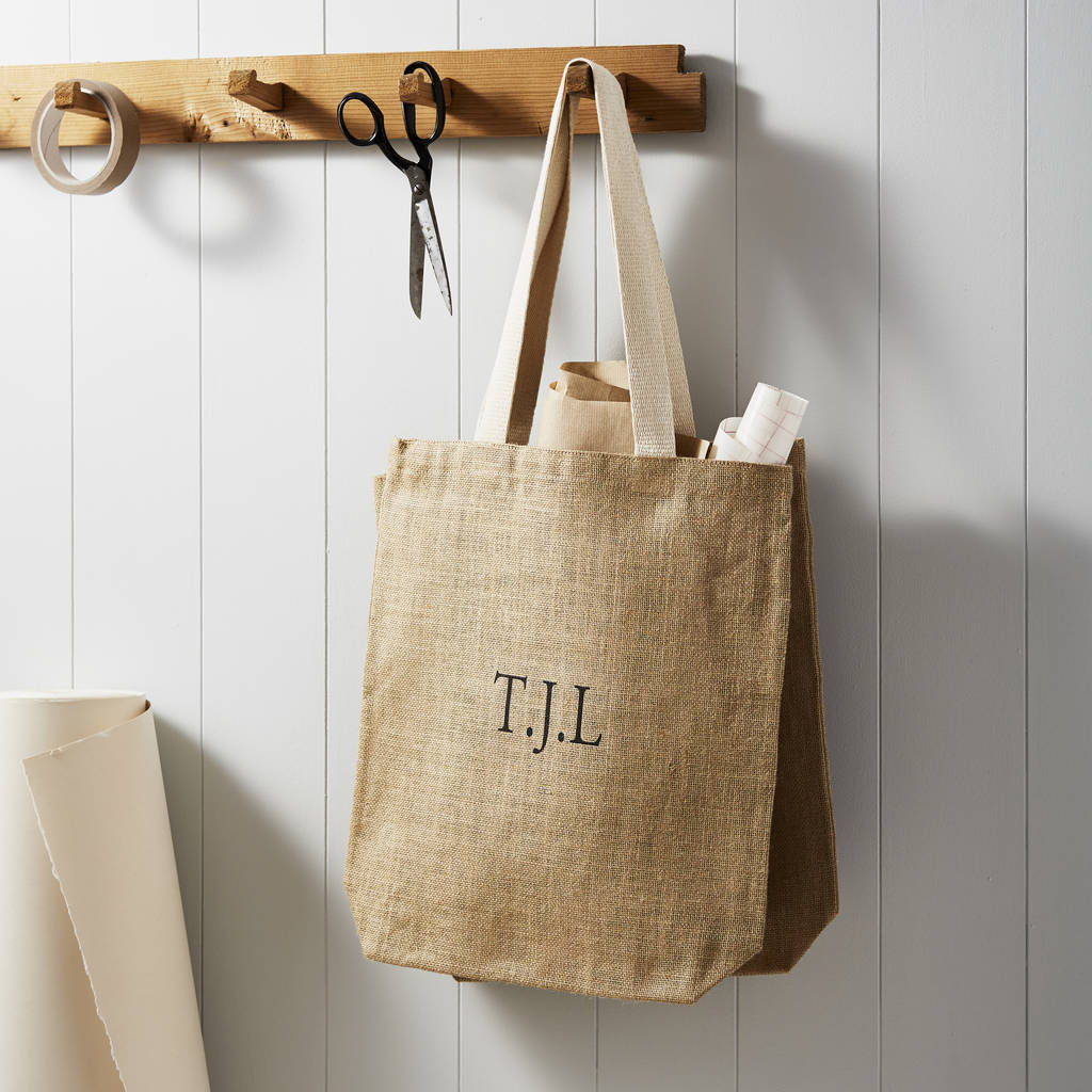 Eco Friendly Jute Shopping Bag Personalised By Tillyanna ...