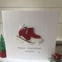 Personalised Ice Skates Christmas Card, thumbnail 2 of 4