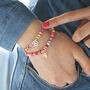 Personalised Multi Coloured Disc Stretch Bracelet, thumbnail 5 of 11