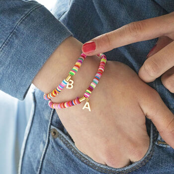 Personalised Multi Coloured Disc Stretch Bracelet, 5 of 11