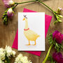 Hand Drawn Mother Goose Blank Greeting Card, thumbnail 1 of 12