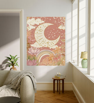 Peach Moon Illustration Art Print, 4 of 4