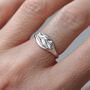Silver Olive Branch Signet Ring, thumbnail 7 of 9