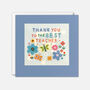 Flowers Thank You Teacher Card With Paper Confetti, thumbnail 1 of 3