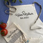 Personalised Cotton Apron, Tea Towels, Sustainable Gift, thumbnail 2 of 11