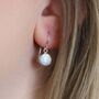 Sterling Silver White Opal Drop Earrings, thumbnail 7 of 11