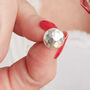 Hammered Silver Button Shaped Stud Earrings, thumbnail 8 of 9