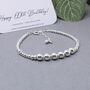 60th Birthday Bracelet Sterling Silver, Beatrice, thumbnail 3 of 7