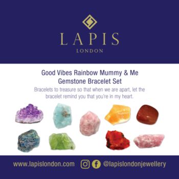 Good Vibes Rainbow 'Mummy And Me' Bracelet Set, 3 of 4