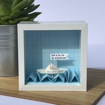 Little Personalised Paper Boat Artwork, 2 of 8