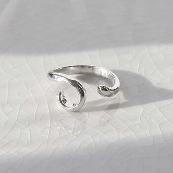 Sterling Silver Adjustable Spiral Ring, 7 of 9