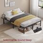 Metal Double Bed Frame With Storage Holder, thumbnail 3 of 6