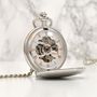 Engraved Silver Pocket Watch Single Opening, thumbnail 3 of 4