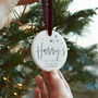 Personalised First Christmas Bauble Decoration, thumbnail 1 of 8