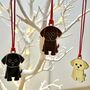 Labrador Puppy Christmas Tree Decoration, thumbnail 1 of 7