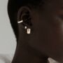 9ct Gold Oval Earring Studs, thumbnail 2 of 4