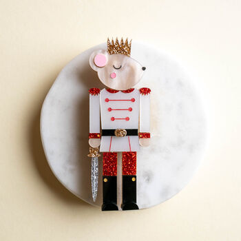 The Mouse King Nutcracker Christmas Brooch, 9 of 9