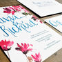 Watercolour Floral And Calligraphy Wedding Invitation, thumbnail 4 of 12
