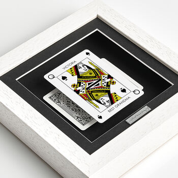 Best Grandma Personalised Queen Playing Card Gift Frame, 5 of 12