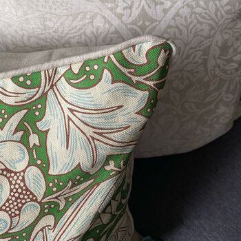 Bachelors Button Green William Morris 18' Cushion Cover, 4 of 4