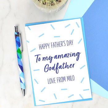 Personalised Godfather Father's Day Card, 2 of 3