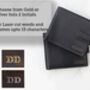 Personalised Luxury Brown Leather Wallet Coin Pocket Trifold Rfid, thumbnail 9 of 9