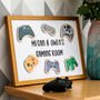 Personalised Gaming Controller Framed Print Gift, thumbnail 1 of 6