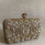 Gold Rectangular Raw Silk Clutch Bag, thumbnail 1 of 12