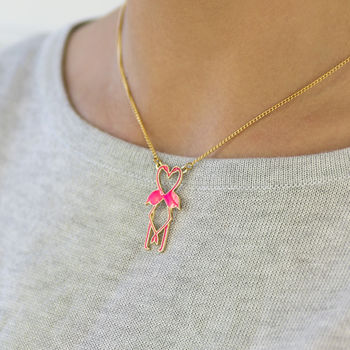 Pink Flamingo Lovebird Necklace, 6 of 9
