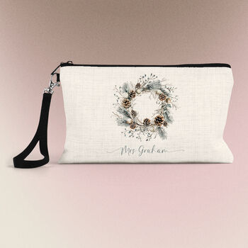 Personalised Make Up Accessory Bag, Compact, Stylish Gift For Her And Teachers, Removable Wrist Strap, Christmas Gift, 8 of 8