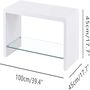 Goldfan White Gloss Coffee Table Center Tables, thumbnail 5 of 12