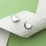 Bean Gold Plated Silver Curved Stud Earrings, thumbnail 6 of 7