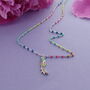 Colourful Enamel Parrot Charm Necklace, thumbnail 1 of 3