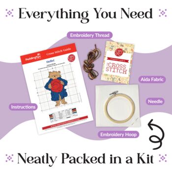 Paddington Hello! Mini Cross Stitch Kit, 3 of 7