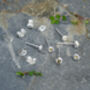 Organic Shapes Raw Diamond Stud Earrings, thumbnail 3 of 4