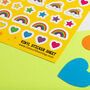 Colourful Rainbow A5 Vinyl Sticker Sheet, thumbnail 4 of 7