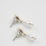 Forget Me Not Heart And Pearl Earrings Silver, thumbnail 4 of 9