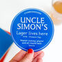 Personalised Blue Plaque Coaster For Uncle, thumbnail 3 of 5